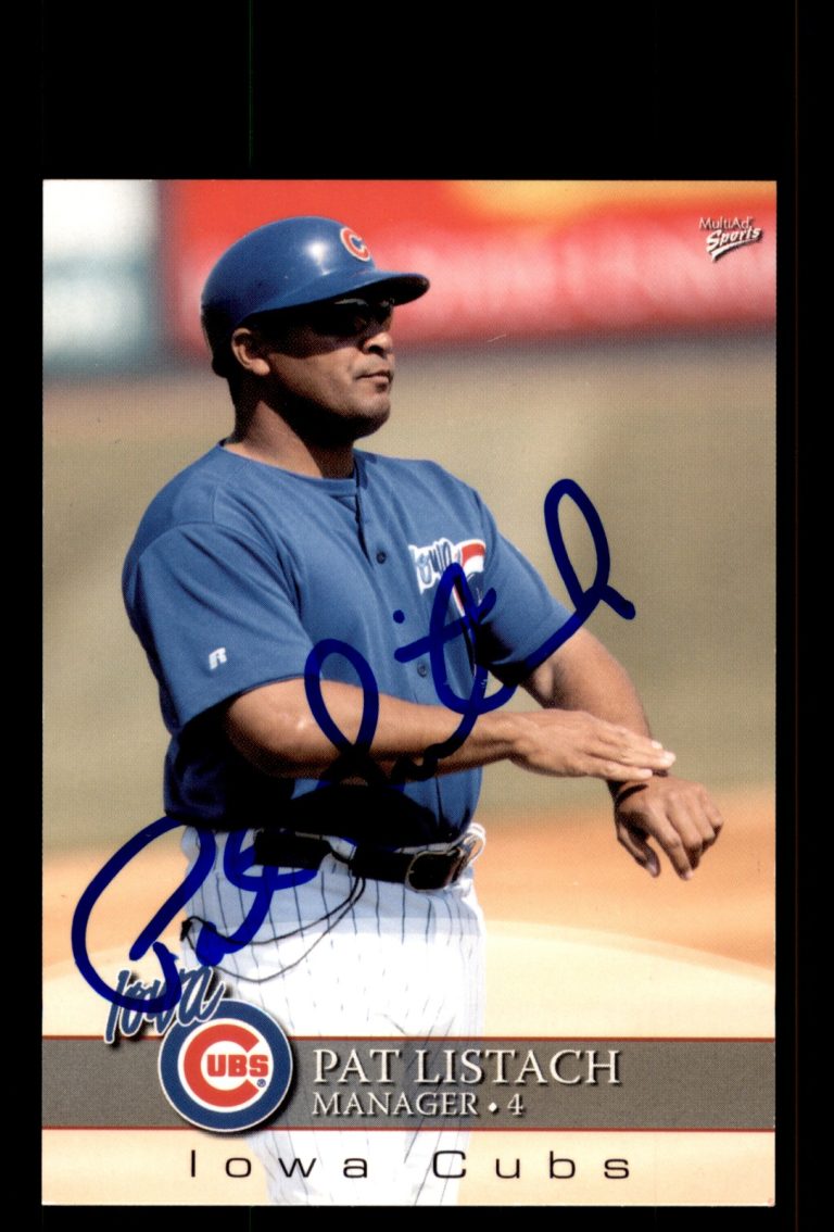 Signed Baseball Card Auto Pat Listach 2008 MultiAd Iowa Cubs