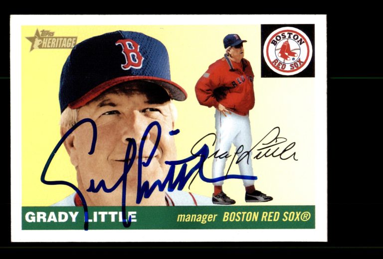 Signed Baseball Card Auto Grady Little 2004 Topps Heritage #150 Boston Red Sox