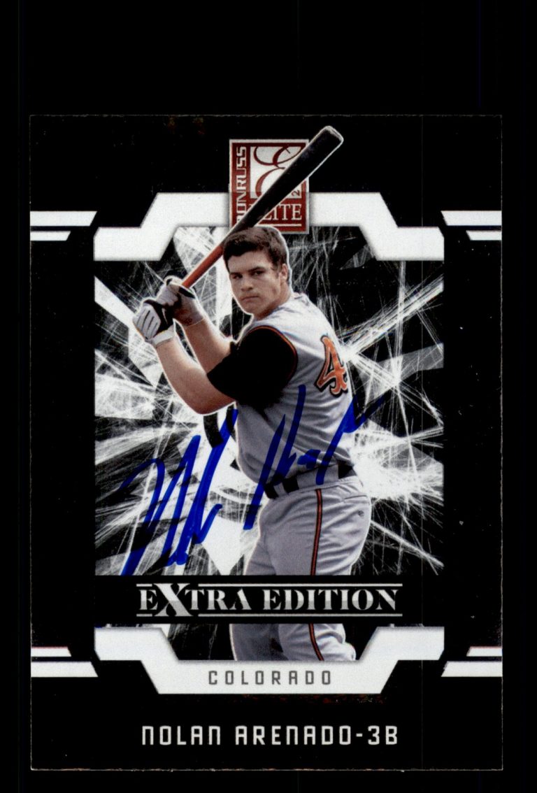 Signed Baseball Card Auto Nolan Arenado 2009 Donruss Elite #6 Colorado Rockies