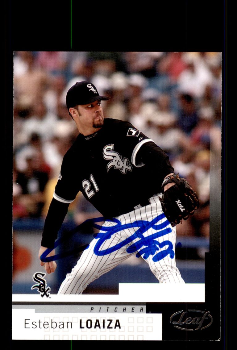 Signed Baseball Card Auto Esteban Loaiza 2004 Leaf #21 Chicago White Sox