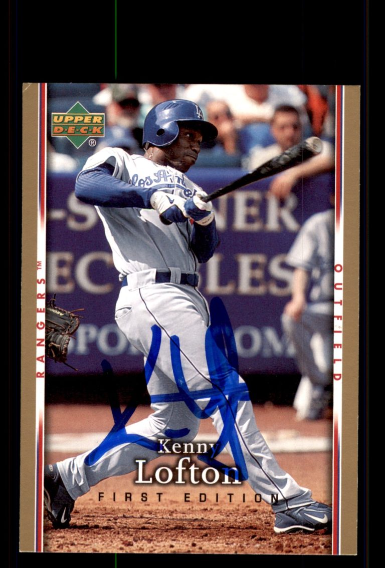 Signed Baseball Card Auto Kenny Lofton 2007 Upper Deck First Edition #230