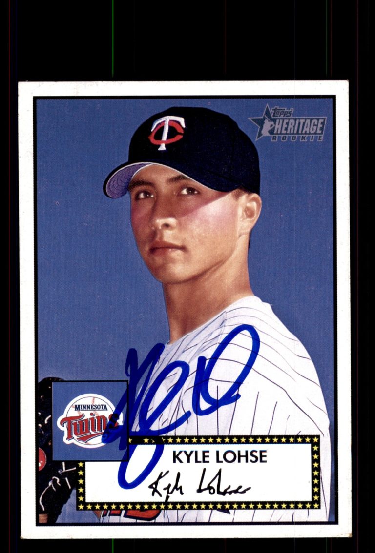 Signed Baseball Card Auto Kyle Lohse 2001 Topps Heritage #250 Minnesota Twins