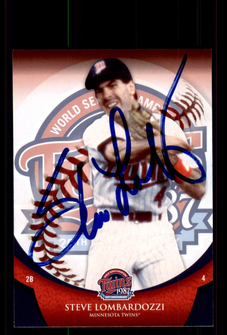 Signed Baseball Card Auto Steve Lombardozzi 2007 Upper Deck Minnesota Twins 1987