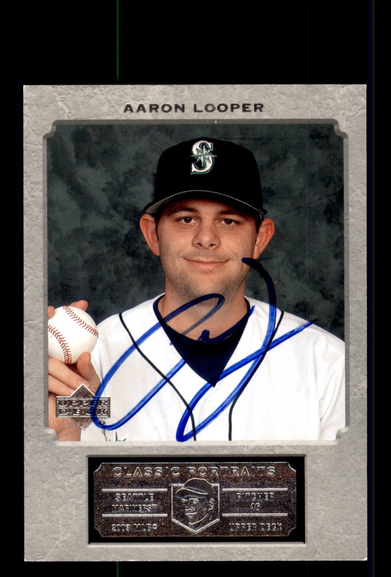 Signed Baseball Card Auto Aaron Looper 2003 Upper Deck Classic Portraits #141