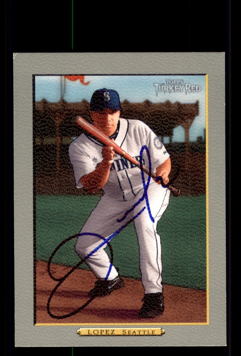 Signed Baseball Card Auto Jose Lopez 2006 Topps Turkey Red #442 Seattle Mariners