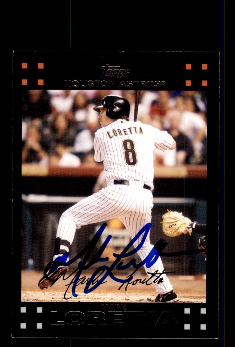 Signed Baseball Card Auto Mark Loretta 2007 Topps  #UH10 Houston Astros