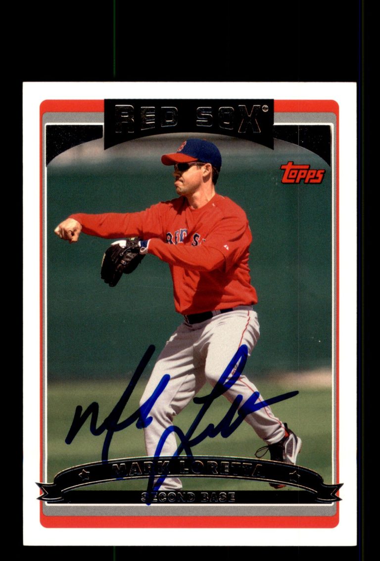 Signed Baseball Card Auto Mark Loretta 2006 Topps #212 Boston Red Sox