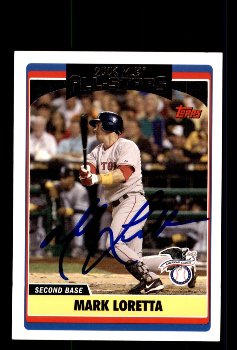 Signed Baseball Card Auto Mark Loretta 2006 Topps #UH225 Boston Red Sox