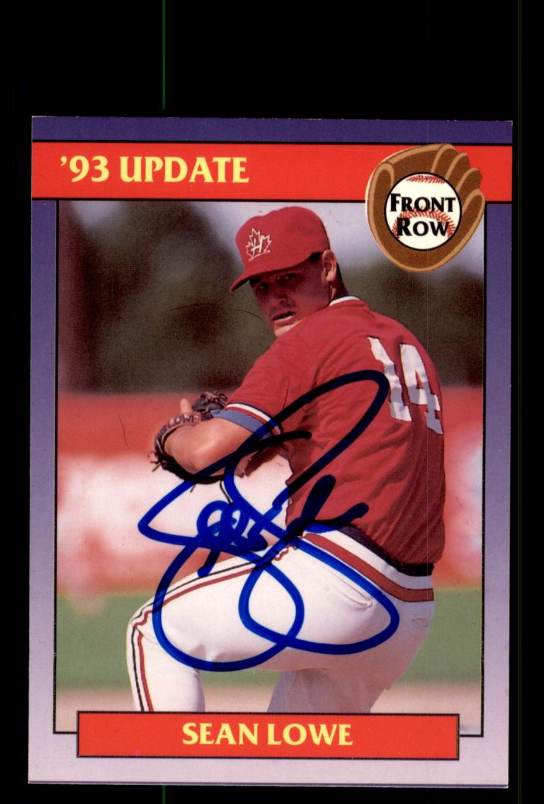 Signed Baseball Card Auto Sean Lowe 1993 Front Row Update Promo