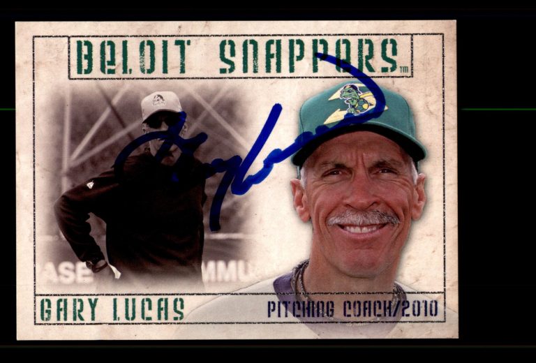 Signed Baseball Card Auto Gary Lucas 2010 Grandstand Beloit Snappers