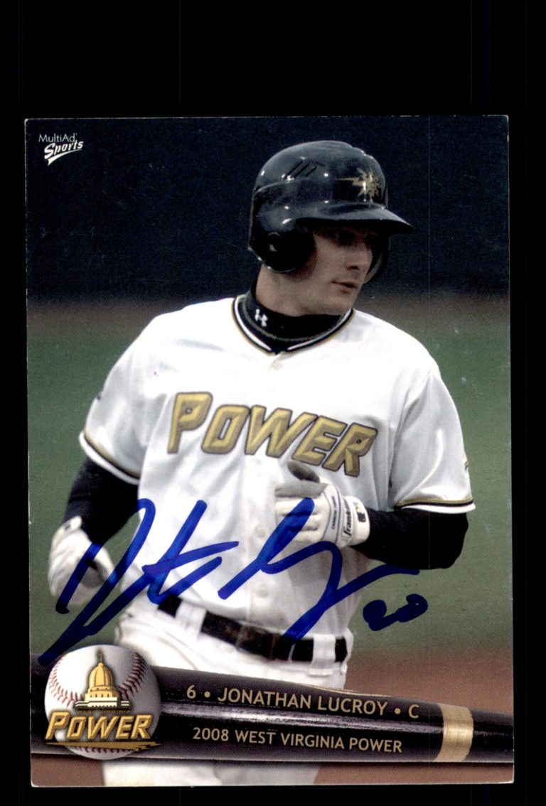 Signed Baseball Card Auto Jonathan Lucroy 2008 MultiAd West Virginia Power