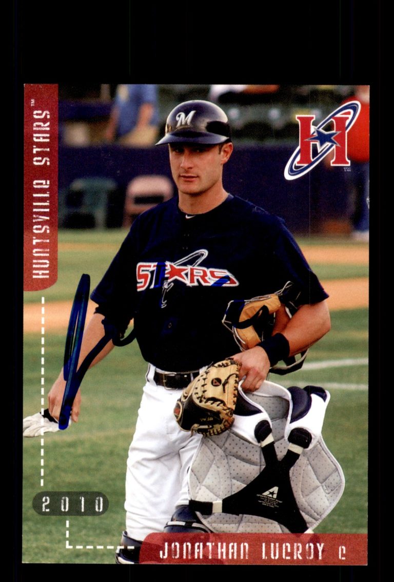 Signed Baseball Card Auto Jonathan Lucroy 2010 Grandstand Huntsville Stars