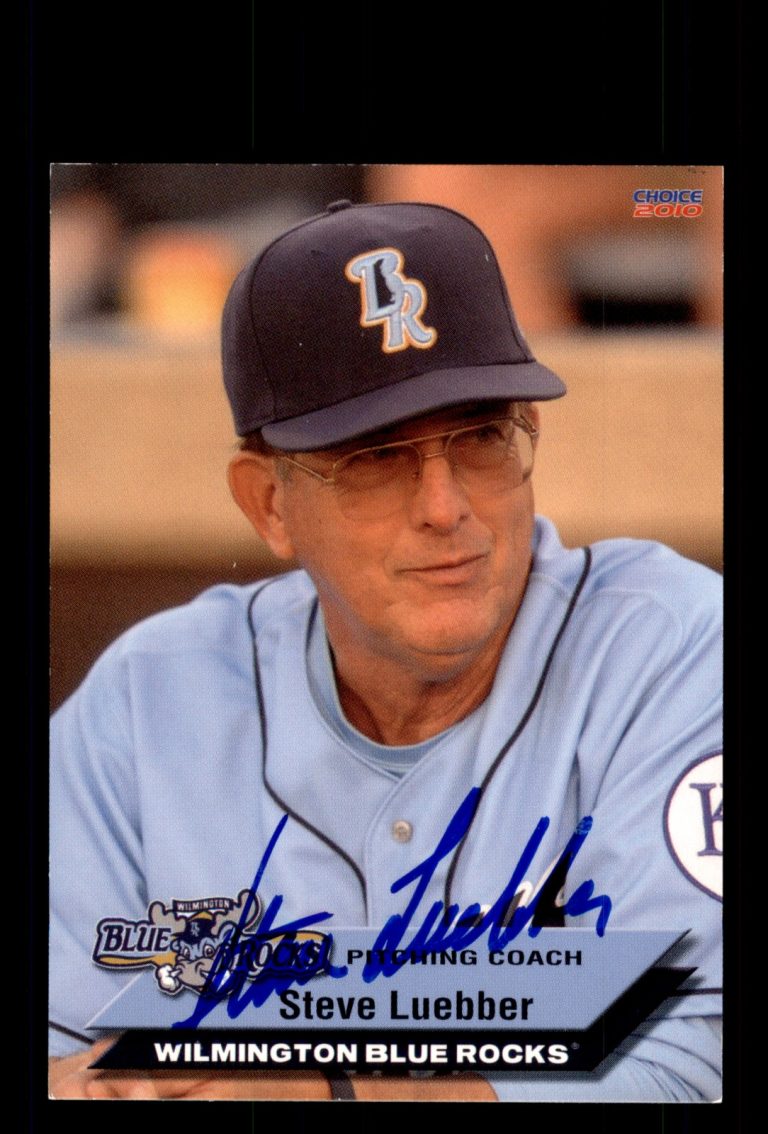 Signed Baseball Card Auto Steve Luebber 2010 Choice Wilmington Blue Rocks