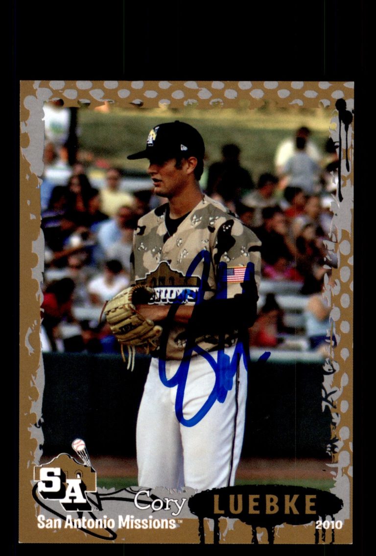 Signed Baseball Card Auto Cory Luebke 2010 Grandstand San Antonio Missions