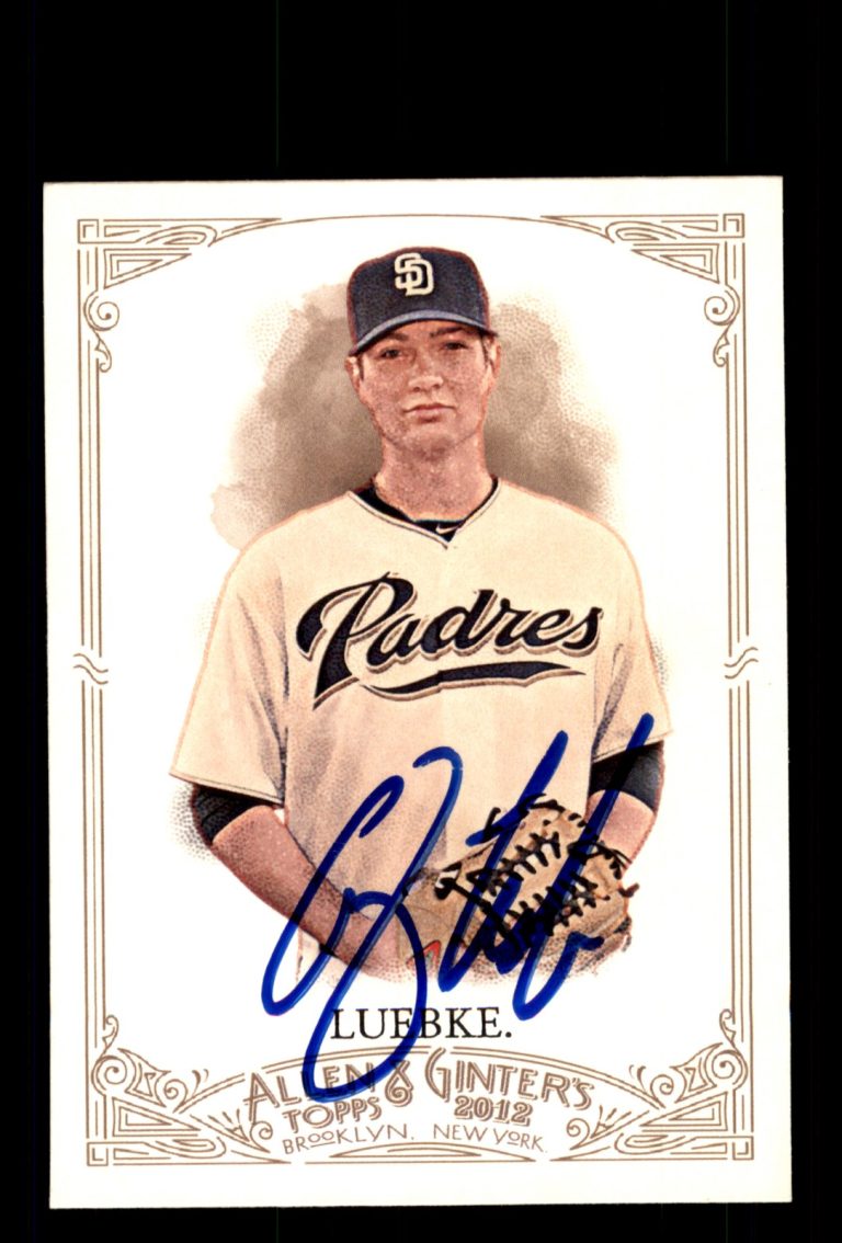 Signed Baseball Card Auto Cory Luebke 2012 Topps Allen & Ginter #207 Padres