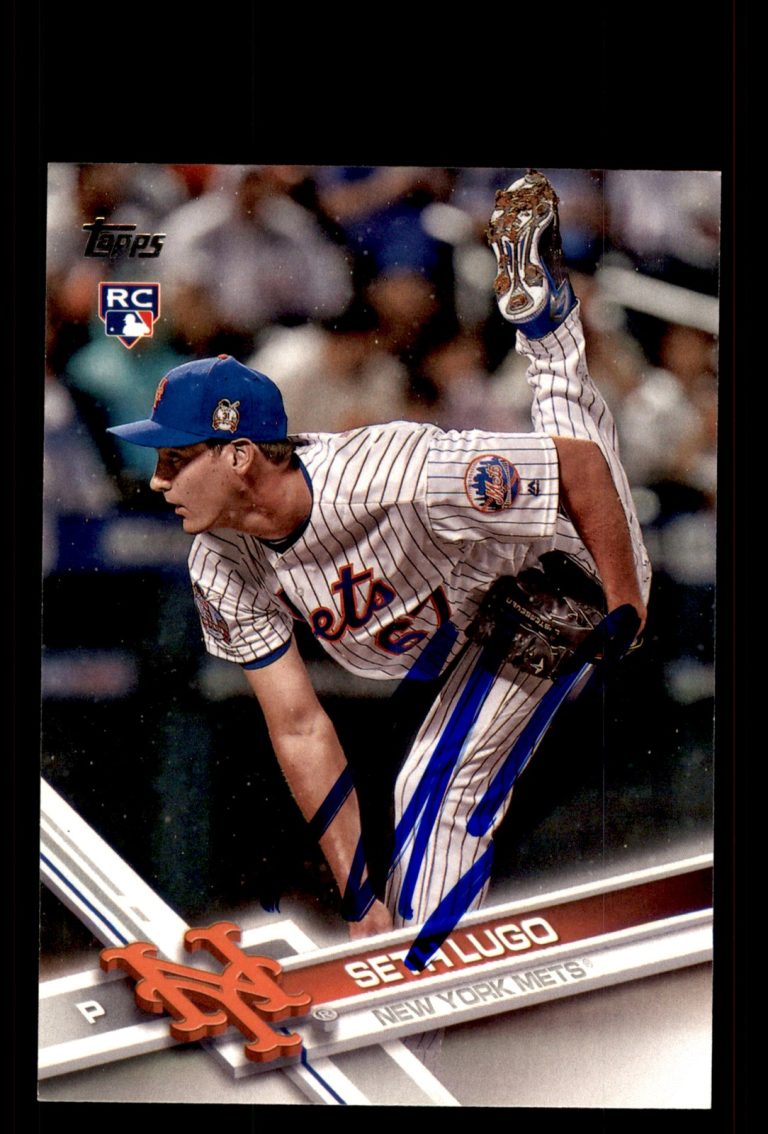 Signed Baseball Card Auto Seth Lugo 2017 Topps #319 New York Mets