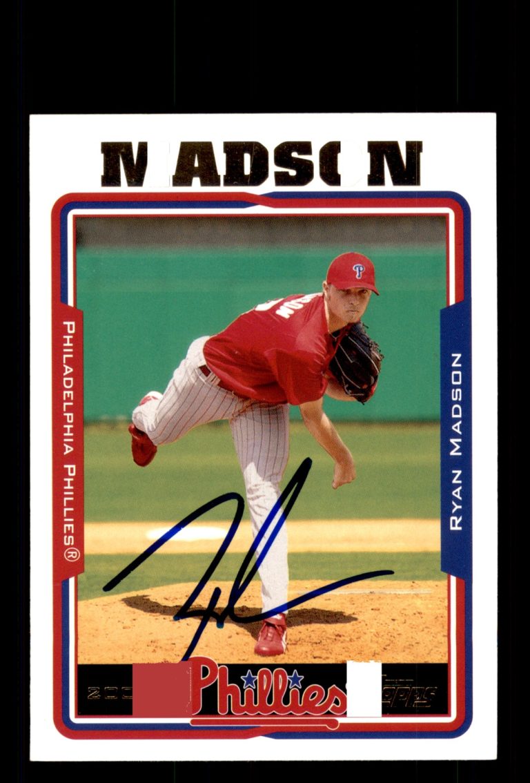 Signed Baseball Card Auto Ryan Madson 2005 Topps #430 Philadelphia Phillies
