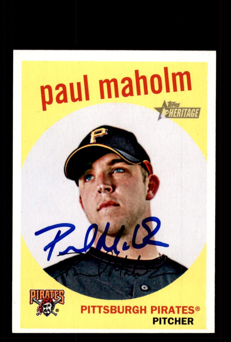 Signed Baseball Card Auto Paul Maholm 2008 Heritage #674 Pittsburgh Pirates