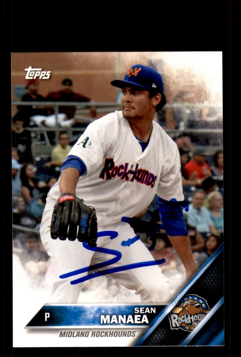 Signed Baseball Card Auto Sean Manaea 2016 Topps Pro Debut #111