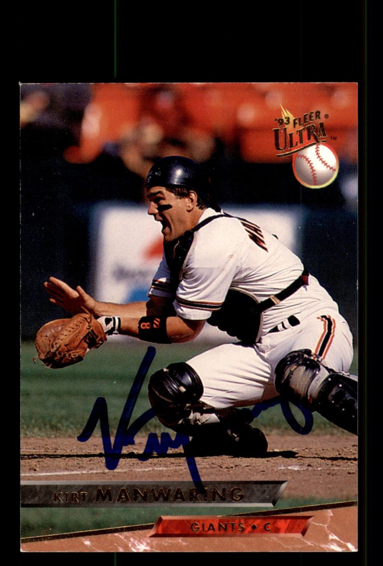 Signed Baseball Card Auto Kirt Manwaring 1993 Ultra #135 San Francisco Giants