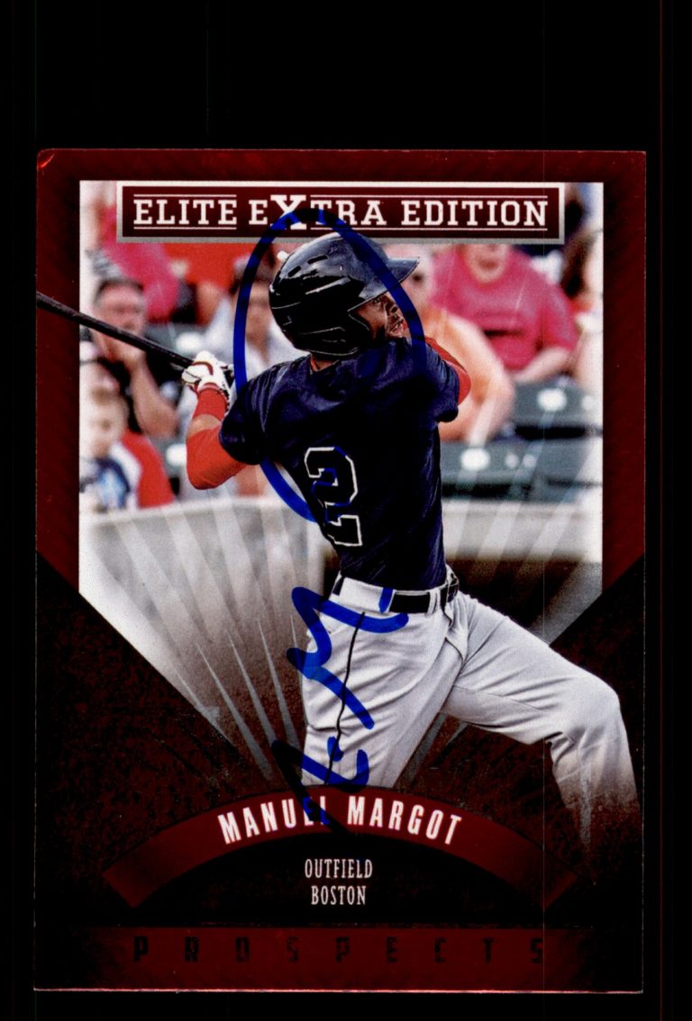 Signed Baseball Card Auto Manuel Margot 2015 Panini Elite #151 Boston Red Sox