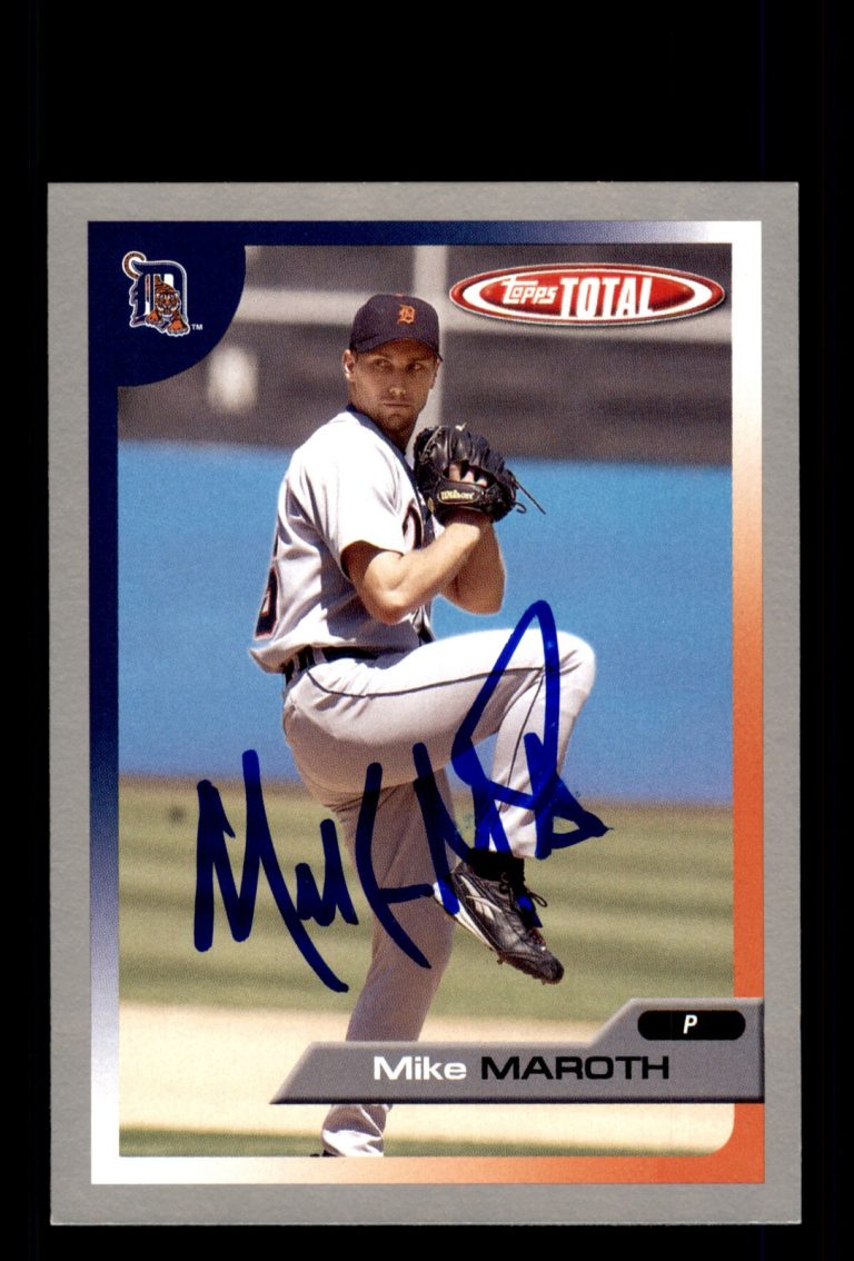 Signed Baseball Card Auto Mike Maroth 2005 Topps Total #243 Tigers Silver