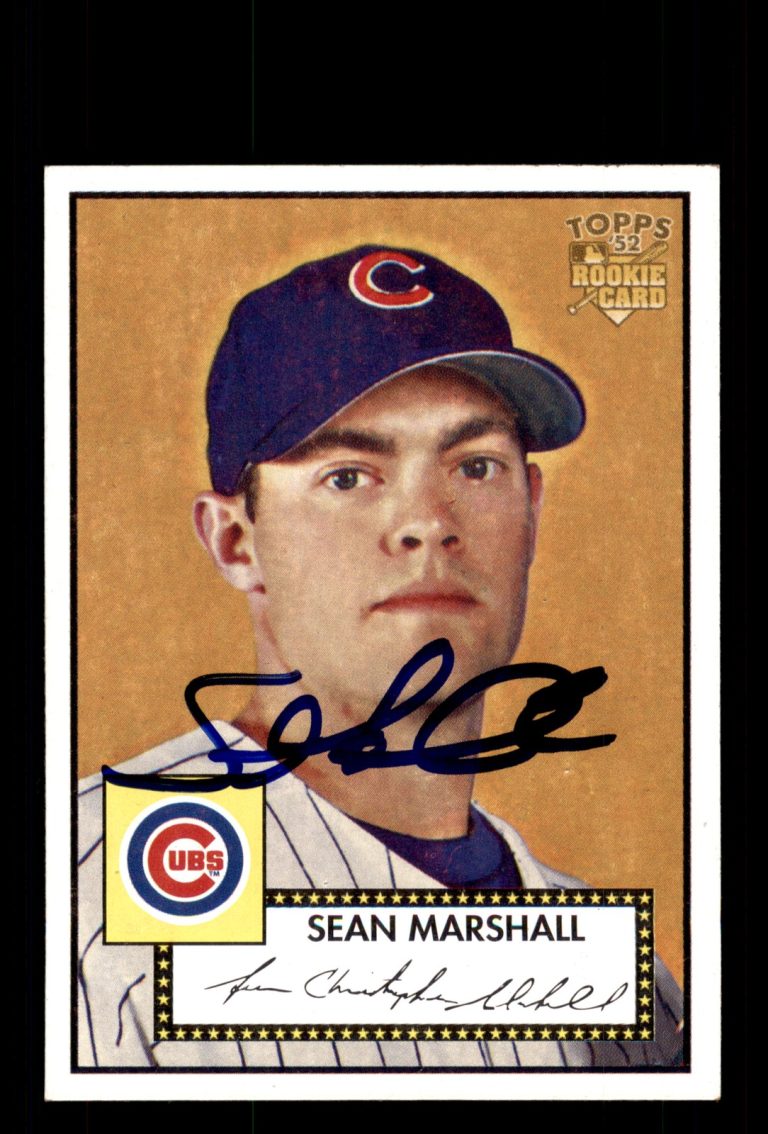 Signed Baseball Card Auto Sean Marshall 2006 Topps '52 Rookies #99 Chicago Cubs