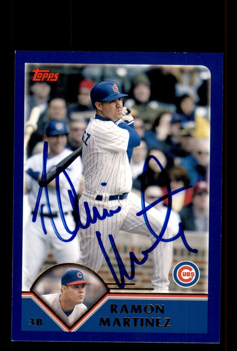 Signed Baseball Card Auto Ramon Martinez 2003 Topps #T23 Chicago Cubs