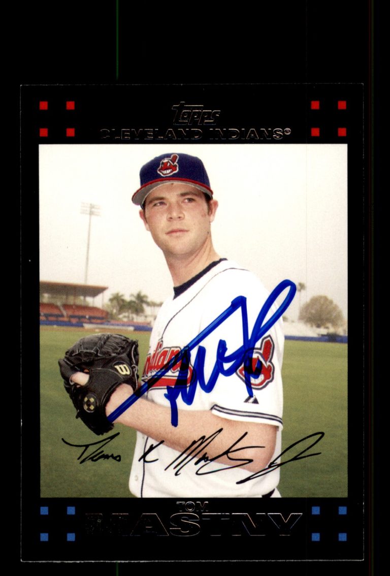 Signed Baseball Card Auto Tom Mastny 2007 Topps #UH83 Cleveland Indians
