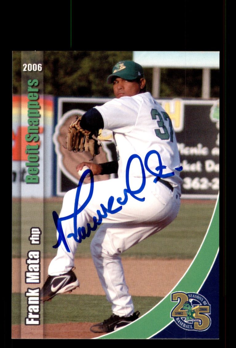 Signed Baseball Card Auto Frank Mata 2006 Grandstand Beloit Snappers