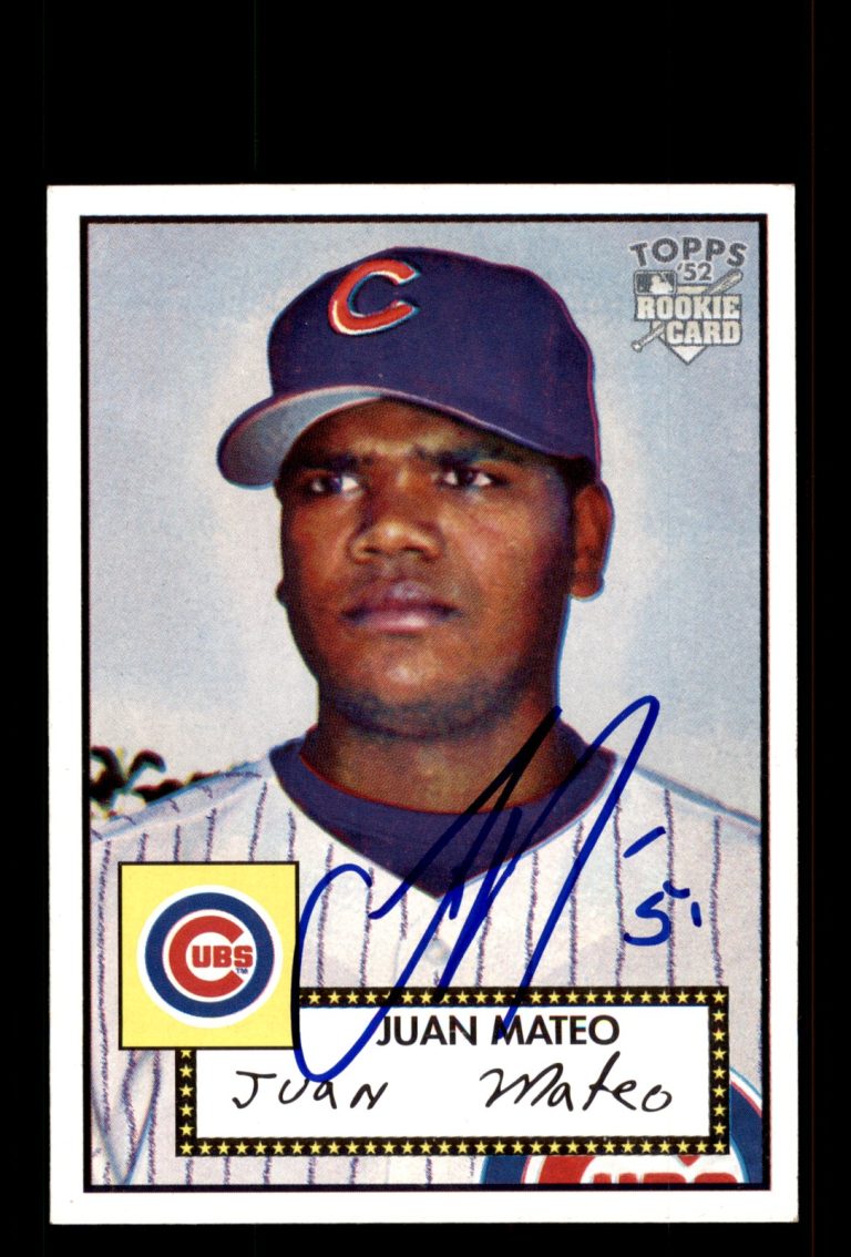 Signed Baseball Card Auto Juan Mateo 2006 Topps '52 Rookies #266 Chicago Cubs