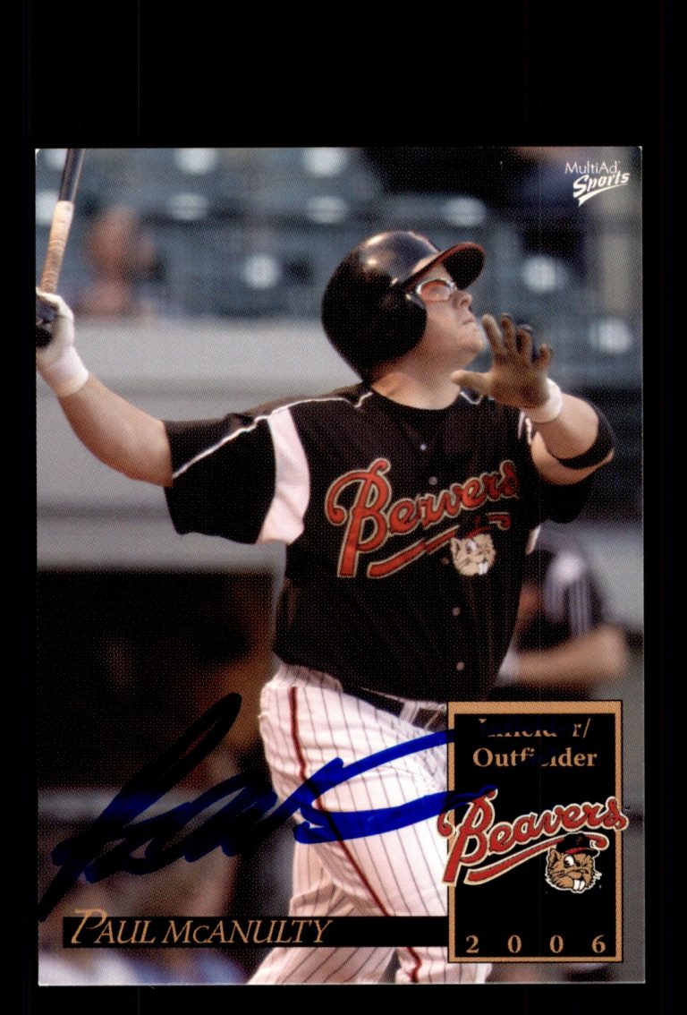Signed Baseball Card Auto Paul McAnulty 2006 MultiAd Portland Beavers