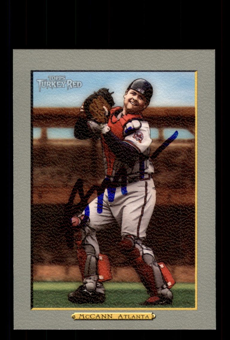 Signed Baseball Card Auto Brian McCann 2006 Topps Turkey Red #433 Atlanta Braves