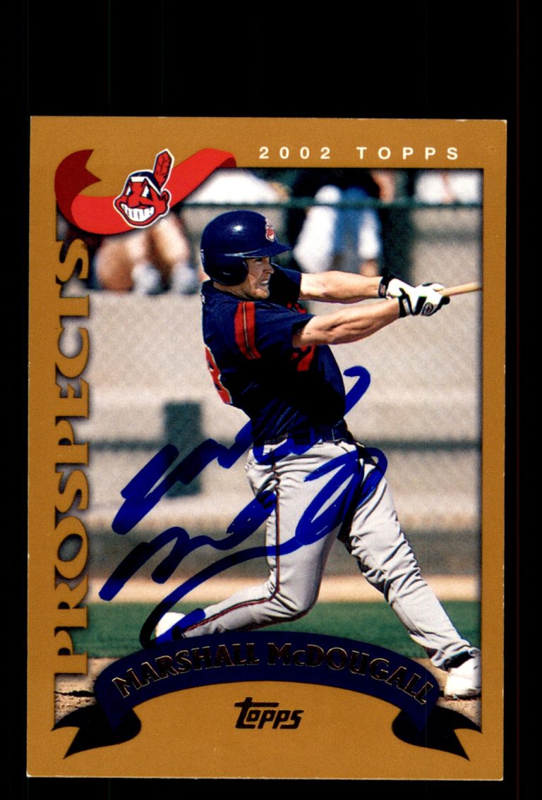 Signed Baseball Card Auto Marshall McDougall 2002 Topps #T253 Cleveland Indians