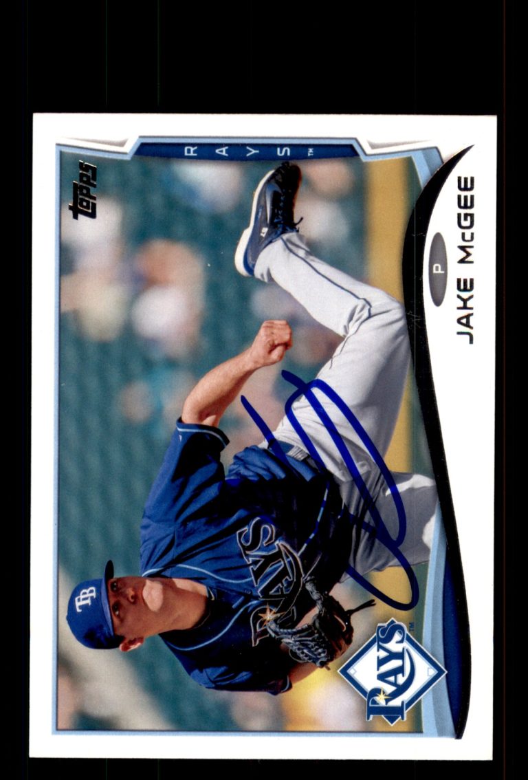 Signed Baseball Card Auto Jake McGee 2014 Topps Update #US-291 Rays
