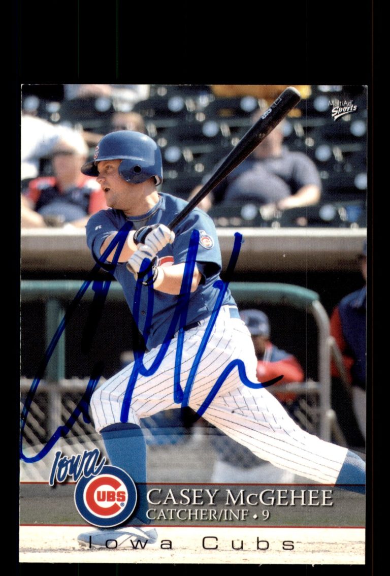 Signed Baseball Card Auto Casey McGehee 2008 MultiAd Iowa Cubs