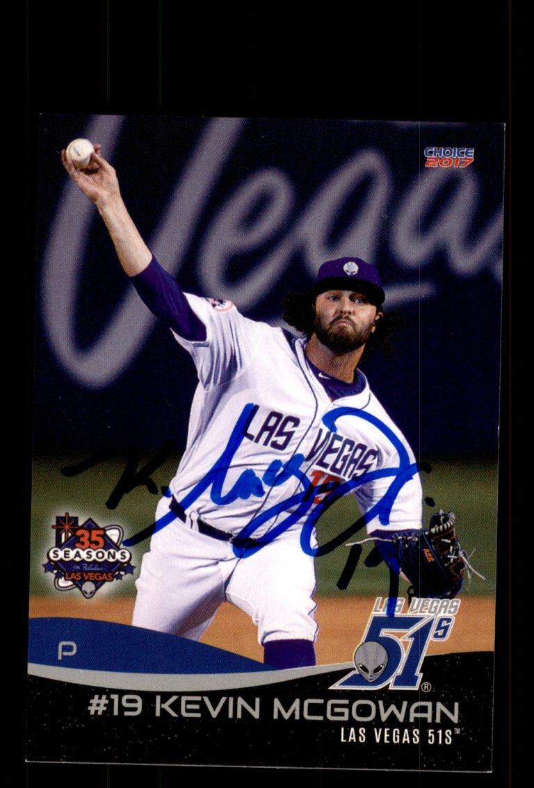 Signed Baseball Card Auto Kevin McGowan 2017 Choice Las Vegas 51s