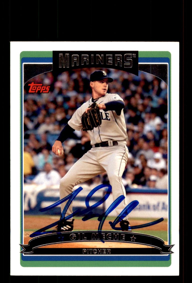 Signed Baseball Card Auto Gil Meche 2006 Topps #236 Seattle Mariners