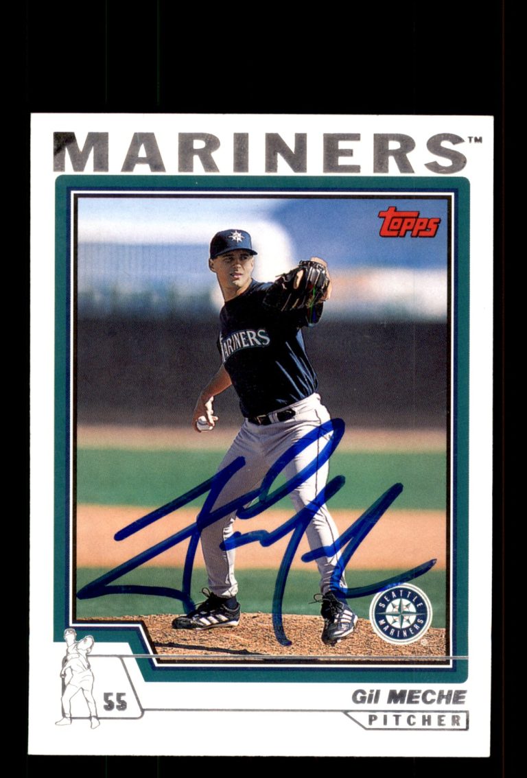Signed Baseball Card Auto Gil Meche 2004 Topps #39 Seattle Mariners