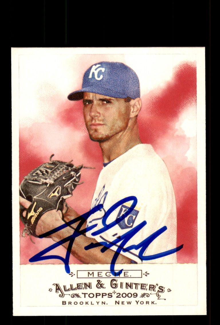 Signed Baseball Card Auto Gil Meche 2009 Topps Allen & Ginter #166 Royals