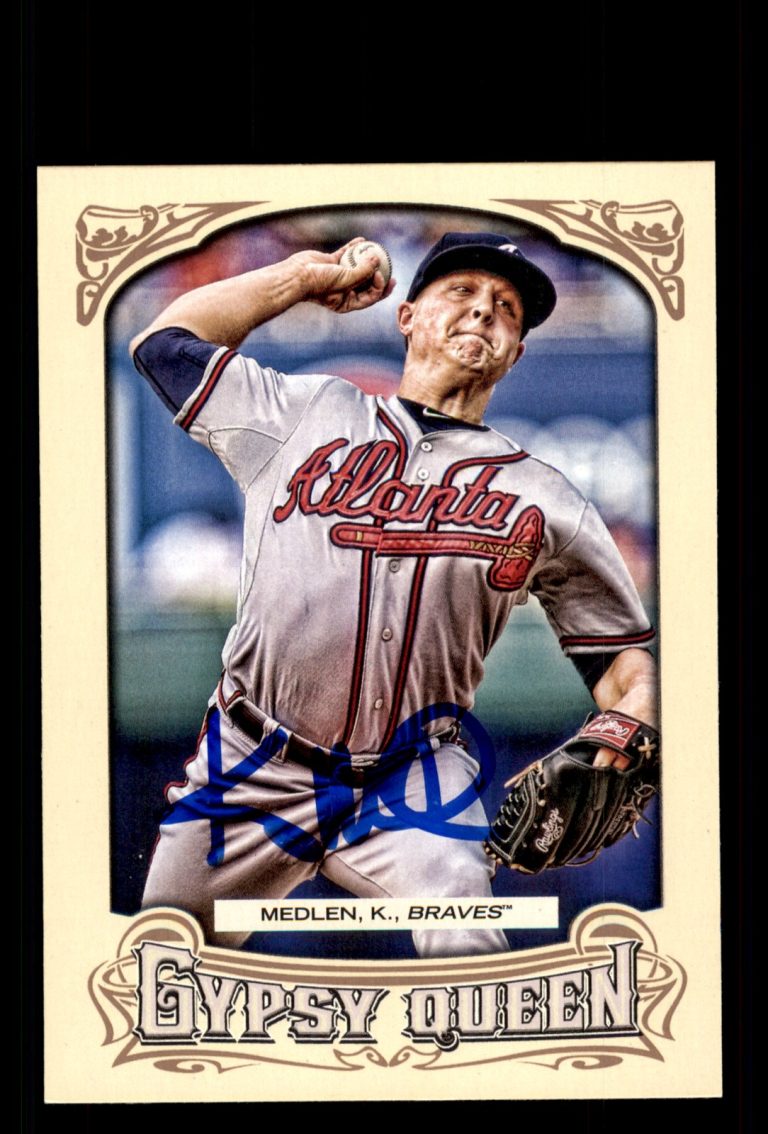 Signed Baseball Card Auto Kris Medlen 2014 Topps Gypsy Queen #132 Atlanta Braves