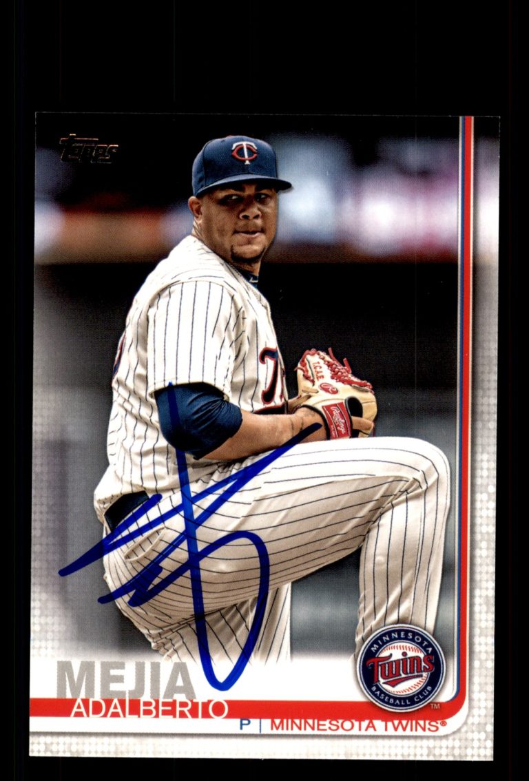 Signed Baseball Card Auto Adalberto Mejia 2019 Topps #383 Minnesota Twins