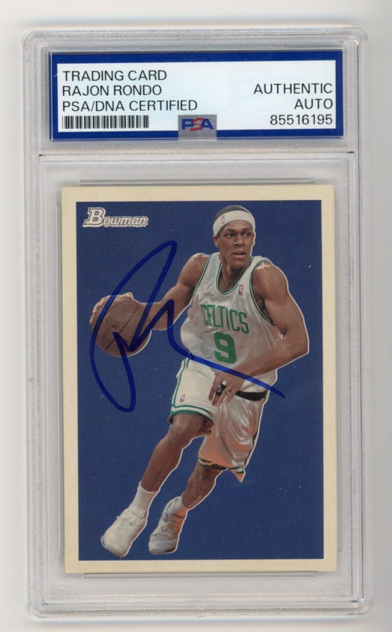 RAJON RONDO SIGNED BASKETBALL CARD 2009-10 BOWMAN BOSTON CELTICS AUTO PSA/DNA