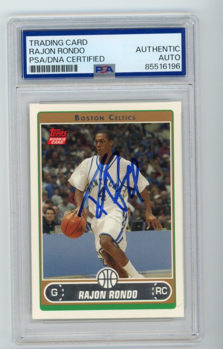 RAJON RONDO SIGNED BASKETBALL CARD 2006-07 TOPPS RC BOSTON CELTICS AUTO PSA/DNA