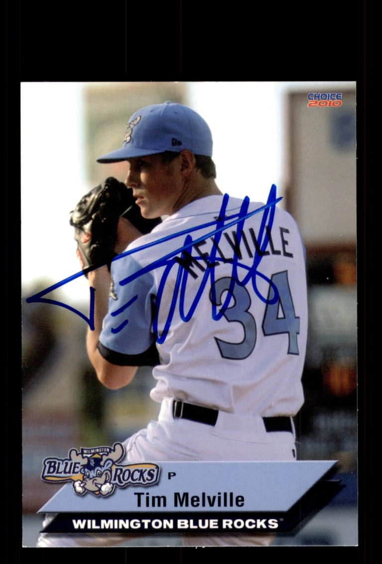 Signed Baseball Card Auto Tim Melville 2010 Choice Wilmington Blue Rocks