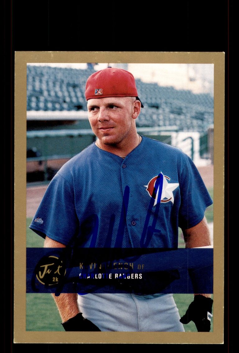 Signed Baseball Card Auto Kevin Mench 2000 Just #259 Charlotte Rangers Gold