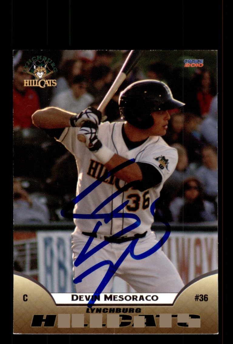 Signed Baseball Card Auto Devin Mesoraco 2010 Choice Lynchburg Hillcats