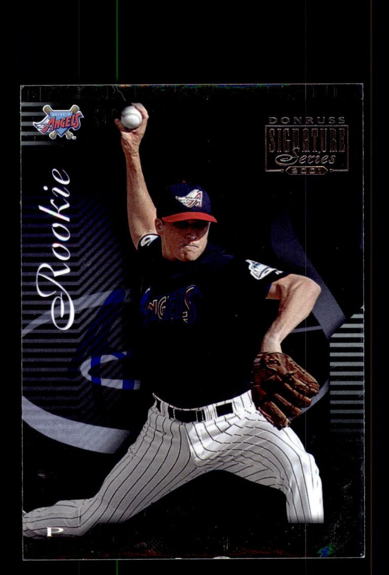 Signed Baseball Card Auto Bart Miadich 2001 Donruss Signature #238 Angels