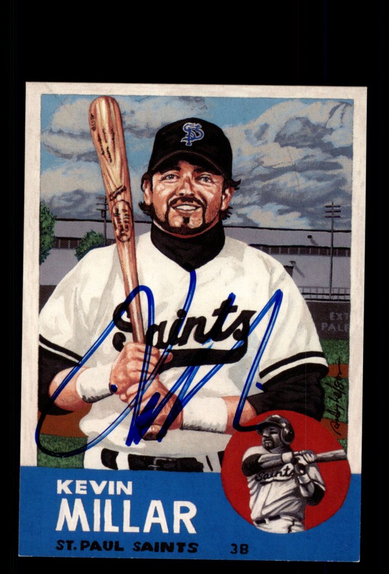 Signed Baseball Card Auto Kevin Millar St. Paul Saints Collector's Series