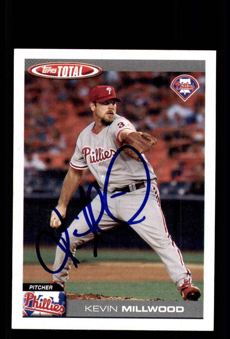Signed Baseball Card Auto Kevin Millwood 2004 Topps Total #370 Phillies